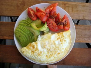 Avocado Tomato and Egg White Omelette