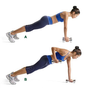 Renegade Dumbbell Rows Renegade Dumbbell Rows, back exercises, best back exercises, best back exercises to build muscle, best lat exercises, best teres exercises, best rhomboid exercises, best trap exercises, best trapezius exercises, best lower back exercise, erector spinae exercises, teres exercises, rhomboids, rhomboid exercises, lat exercises