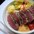 Sesame Crusted Sriracha Tuna Sushi Bowl With Coconut Rice [Recipes]